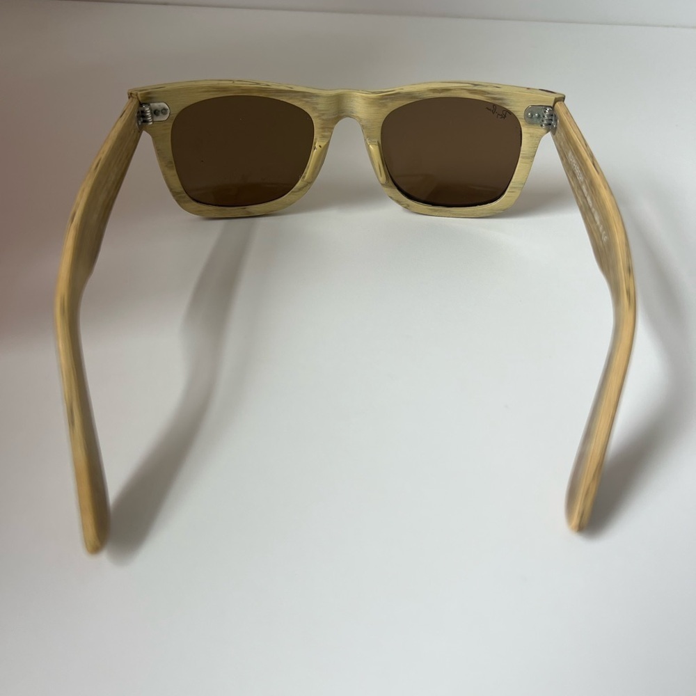 Ray-Ban Wayfarer Wooden Sunglasses. Excellent Condition - Picture 6 of 7